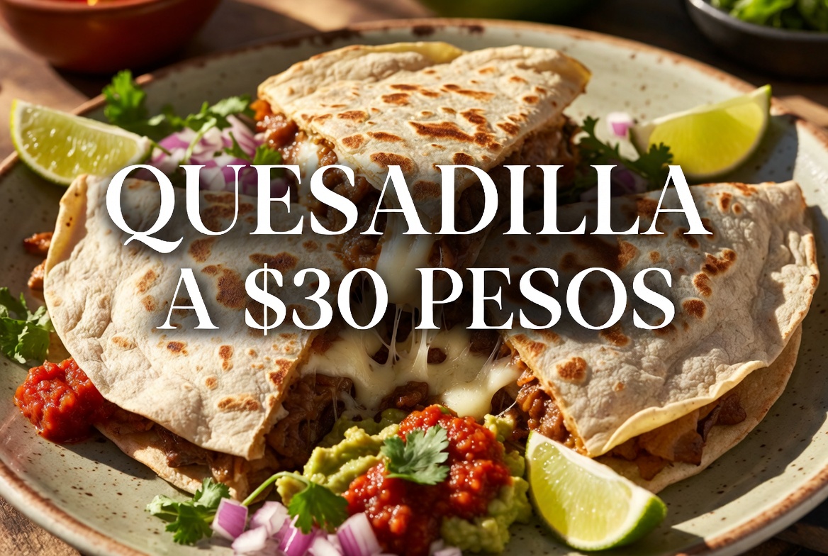 Quesadillas $30 - ¡Todos los sabores!